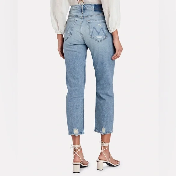 Mother Superior The Tomcat Distressed Cropped Jeans